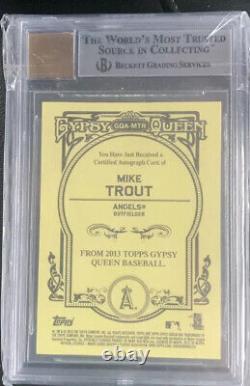 2013 Topps Mike Trout Gypsy Queen On Card Auto #GQA-MTR BGS 9/10 First Year