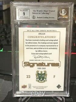 2013 Upper Deck All Time Greats LEBRON JAMES Auto /30 BGS 9 Mint. Lakers MVP