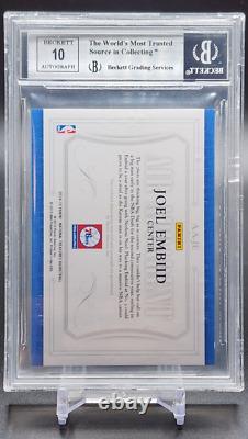 2014-15 National Treasures Joel Embiid RPA RC Rookie Patch Auto /49 BGS 9 MINT