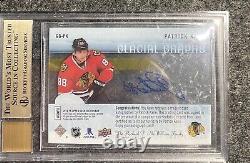 2014-15 Upper Deck ICE Patrick Kane Black Glacial Graphs Autograph Auto Bgs 9.5