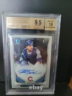 2014 Bowman Chrome Draft Kyle Schwarber Auto BGS 9.5/10 1st Bowman Chrome