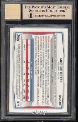 2014 Bowman Chrome Mookie Betts Auto Autograph BGS 9.5/10