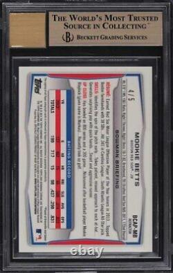 2014 Bowman Chrome Red Refractor Mookie Betts ROOKIE RC AUTO 4/5 BGS 10 PRISTINE