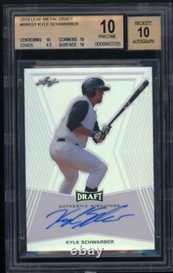 2014 Leaf Metal Draft Kyle Schwarber Auto Autograph RC Rookie BGS 10/10 PRISTINE