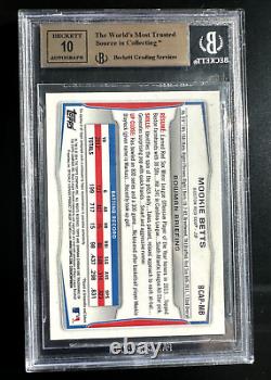 2014 Mookie Betts Bowman Chrome Rookie Auto Bgs 9.5 Auto 10 La Dodgers #bcapmb