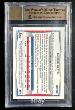 2014 Mookie Betts Rookie Bowman Chrome Auto Bgs 10 Pristine La Dodgers #bcapmb
