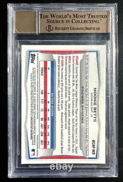 2014 Mookie Betts Rookie Bowman Chrome Auto Bgs 10 Pristine La Dodgers #bcapmb