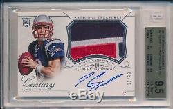 2014 National Treasures Jimmy Garoppolo Patch Jersey Auto Autograph /99 Bgs 9.5