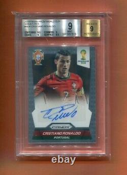 2014 Panini Prizm World Cup Cristiano Ronaldo Autograph Auto Bgs 9/9 Portugal Mu