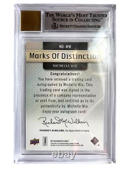 2014 SP Authentic MOD #MW Michelle Wie Autograph #01/35 BGS MINT 9 AUTO 10