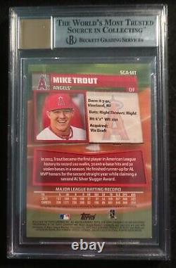 2014 Topps Stadium Club Gold Mike Trout Auto Autograph BGS 8.5/10