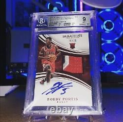 2015-16 Panini Immaculate Red /25 Bobby Portis #142 RPA Rookie Patch Auto BGS 9