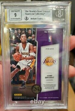 2015-16 Panini Spectra Kobe Bryant Ink Materials /35 BGS 7.5 On Card AUTO PATCH