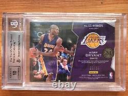 2015-16 Panini Spectra Spectacular Autograph Patch Kobe Bryant /25 Bgs 9 Auto 10