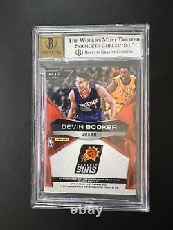 2015-16 Spectra Devin Booker RC Rookie Jersey Auto Prizm Graded BGS #112 Suns