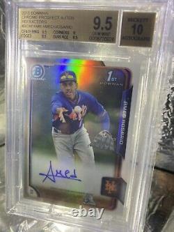 2015 Bowman Chrome Auto (BGS 9.5) Refractor (#/499) Amed Rosario #BCAP-AMR