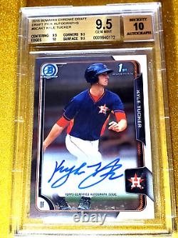 2015 Bowman Chrome Auto Kyle Tucker Rookie Draft Autograph BGS 9.5 TRUE Gem Mint