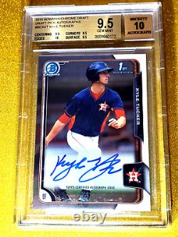 2015 Bowman Chrome Auto Kyle Tucker Rookie Draft Autograph BGS 9.5 TRUE Gem Mint