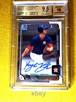 2015 Bowman Chrome Auto Kyle Tucker Rookie Draft Autograph BGS 9.5 TRUE Gem Mint