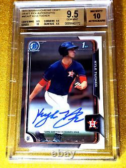 2015 Bowman Chrome Auto Kyle Tucker Rookie Draft Autograph BGS 9.5 TRUE Gem Mint