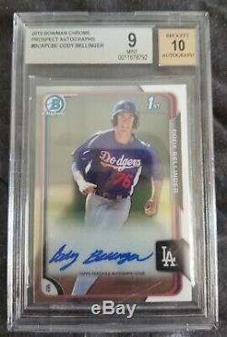 2015 Bowman Chrome Cody Bellinger RC Auto BGS 9/10 Autograph QTY Available