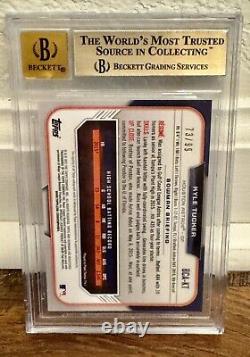 2015 Bowman Chrome Draft Pick Green Refractor Kyle Tucker Rc /99 Bgs 9.5 Auto 10