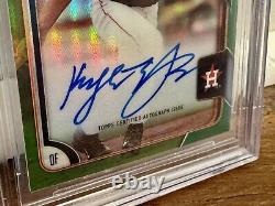 2015 Bowman Chrome Draft Pick Green Refractor Kyle Tucker Rc /99 Bgs 9.5 Auto 10