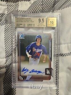 2015 Bowman Chrome Prospect Auto Cody Bellinger BGS 9.5 / 10 1st Bowman