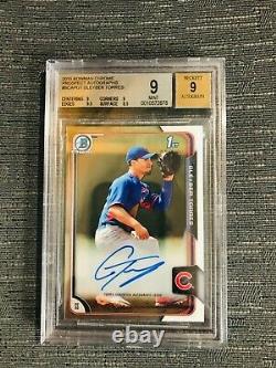 2015 Bowman Chrome Prospects Auto Autograph Gleyber Torres RC BGS 9 with9 AUTO