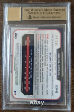 2015 Bowman Chrome Purple Refractor Rafael Devers Auto Rookie Bgs 9.5/10 #/250