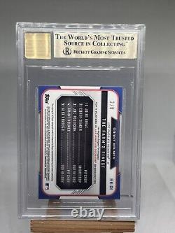 2015 Bowman Chrome Red Refractor Mini Auto /5 BGS 10 Pristine