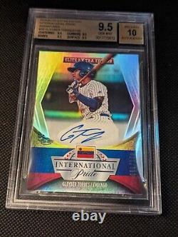 2015 Donruss Elite Gleyber Torres International Pride Auto /149 Bgs Quad 9.5