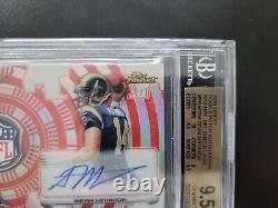 2015 Finest Patch Auto Refractors Jersey Logo SHIELD 1/1 Sean Mannion BGS 9.5 RC