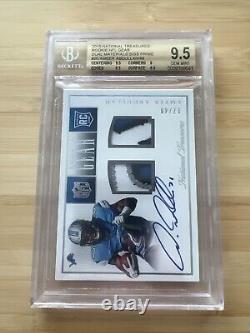 2015 National Treasures Ameer Abdullah Rookie Gear Auto Dual Patch 17/49 Bgs 9.5