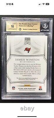 2015 National Treasures Jameis Winston Hats Off Auto Team Logo RC /6 BGS 9.5