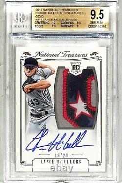 2015 National Treasures LANCE McCULLERS Rookie Card #212 Graded BGS 9.5 Auto 10