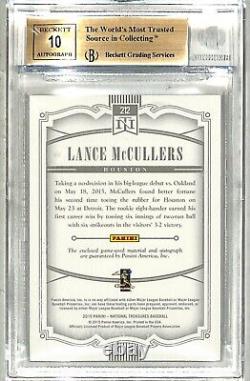 2015 National Treasures LANCE McCULLERS Rookie Card #212 Graded BGS 9.5 Auto 10