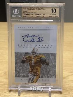 2015 National Treasures SILVER #ED/ 25 Jason Witten AUTO BGS 10 PRISTINE Signed