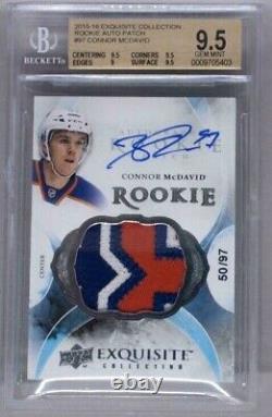 2015 The Cup Exquisite Connor McDavid RPA RC Rookie /97 BGS 9.5 10 Auto