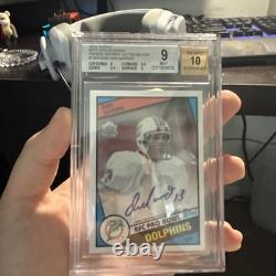 2015 Topps 60th Anniversary Autograph Dan Marino BGS 9. 10 Auto SILVER /25