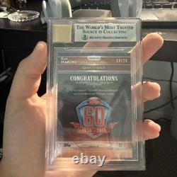 2015 Topps 60th Anniversary Autograph Dan Marino BGS 9. 10 Auto SILVER /25