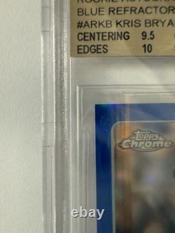 2015 Topps Chrome Kris Bryant Blue Refractor RC Auto 106/150 BGS 9.5/10