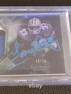2015 Topps Diamond Autograph Tony Dorsett Jersey /20 BGS 9 Mint With Gem 10 Auto