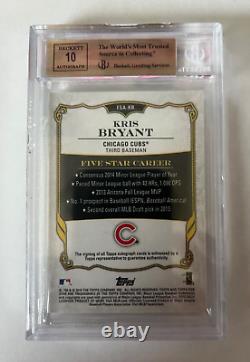 2015 Topps Five Star Auto Kris Bryant #FSA-KB Rookie Auto BGS 9.5