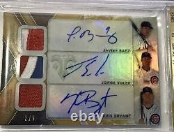 2015 Topps Triple Threads Autograph Relic Combos WS Cubs BGS 9.5/10
