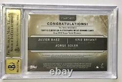 2015 Topps Triple Threads Autograph Relic Combos WS Cubs BGS 9.5/10