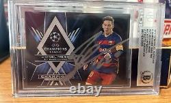 2015 Topps UCL Showcase #CPLM Lionel Messi Signed on-Card Auto BGS Authentic