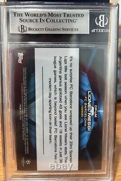 2015 Topps UCL Showcase #CPLM Lionel Messi Signed on-Card Auto BGS Authentic