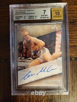 2015 Topps UFC Knockout Conor Mcgregor Hard Signed Auto BGS 7 AUTO 10 RARE