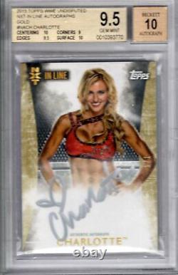 2015 Topps WWE NXT Undisputed CHARLOTTE FLAIR Gold 1/1 AUTOGRAPH BGS 9.5 10 AUTO